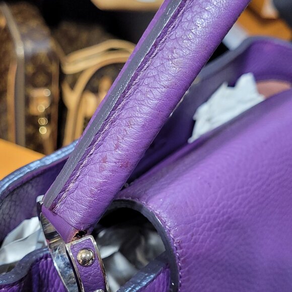 Louis Vuitton Purple Taurillon Leather Capucines MM - Picture 10 of 15